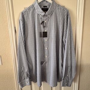JOS.A.Bank Reserve Traditional Fit  Dress Shirt 3X Checkered  100% Cotton